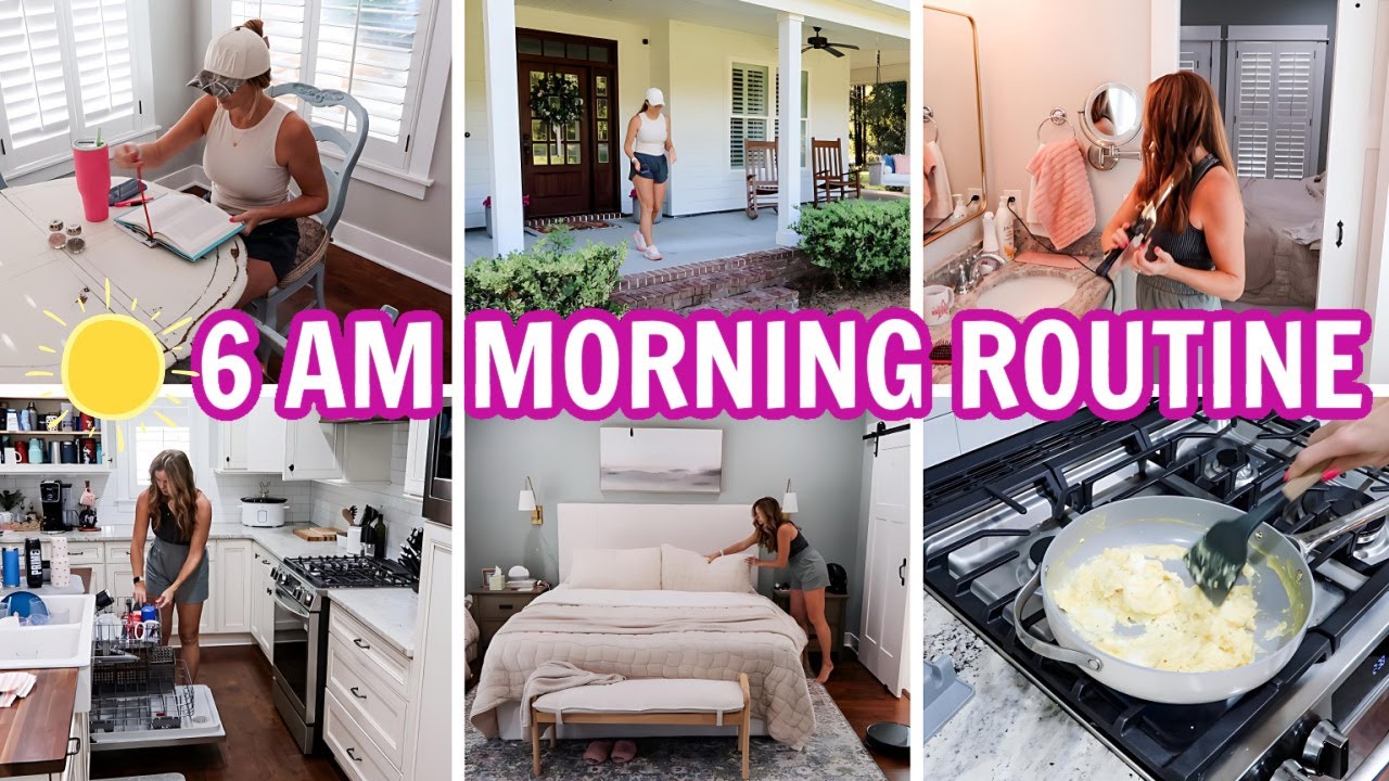 6 AM MORNING ROUTINE | STAY AT HOME MOM SCHEDULE | Amy Darley