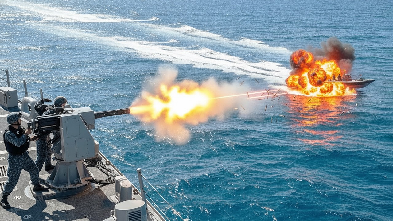 High Alert! US Snipers and US Navy Destroyed an Approaching Enemy Ship During a Major Operation