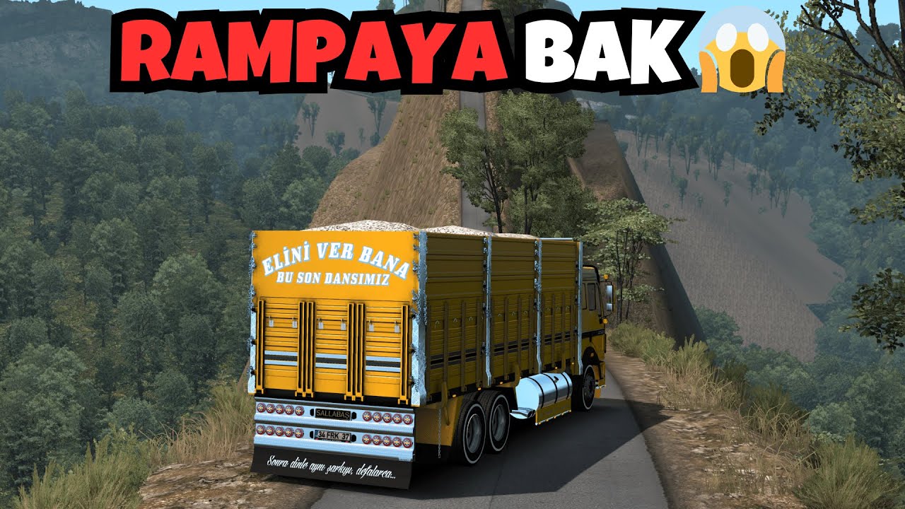 ABART EGZOZLU MERCEDES 2521 KIRKAYAK İLE 32 TANE RAMPA TIRMANDIK !!! | ETS 2 KIRKAYAK MOD
