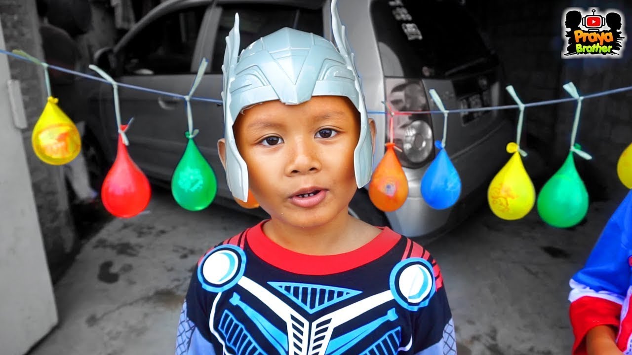 Superhero Challenge Pecah Balon Berhadiah | Praya Belajar Warna Dan Berhitung Bersama Teman Teman