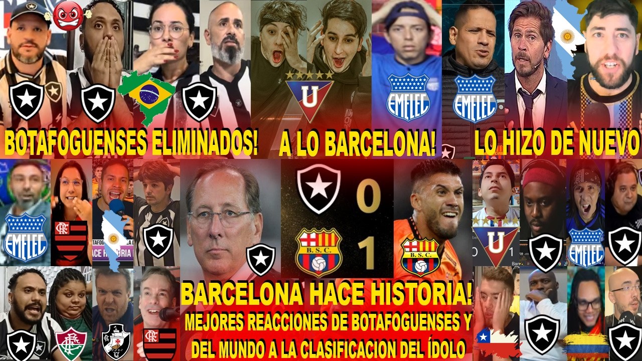 REACCIONES BOTAFOGUENSES ELIMINADOS Y DEL MUNDO AL BOTAFOGO 0-1 BARCELONA - EL &Iacute;DOLO HACE HUSTORIA