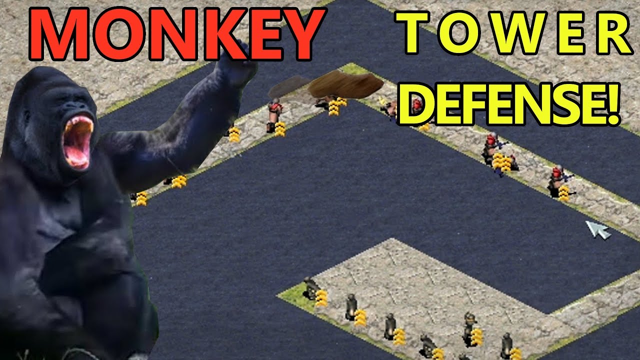 Monkey TD vs 50 Conscripts - [Red Alert 2]