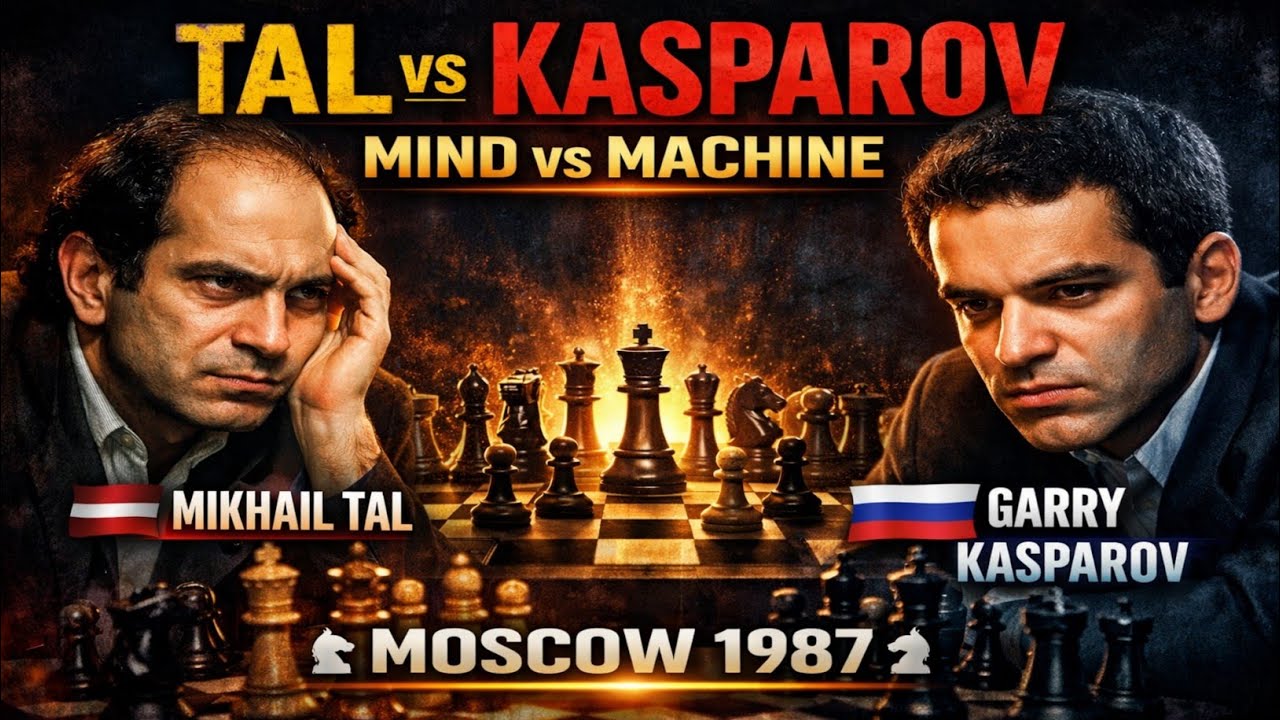 Mikhail Tal vs Garry Kasparov 🔥 Moscow 1987 | Mind vs Machine | Legendary Chess Battle