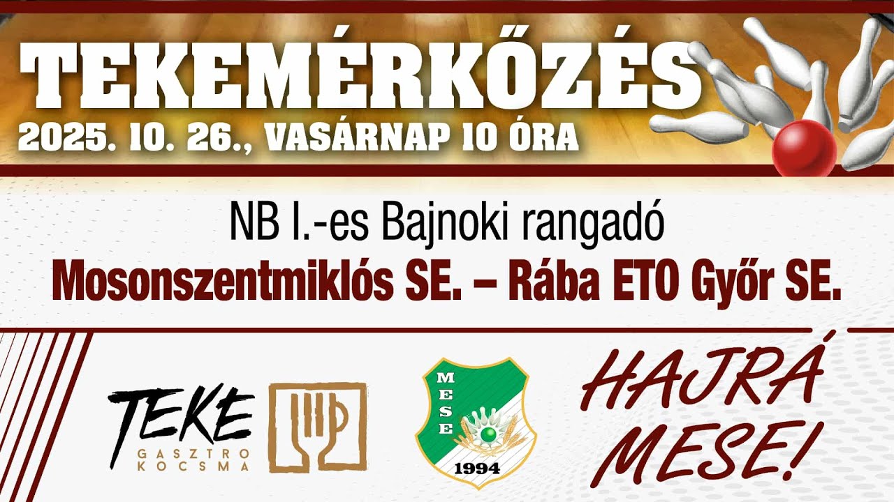Mosonszentmiklósi SE-Rába ETO Győr SE bajnoki mérkőzés NB1 nyugat 2025.10.26