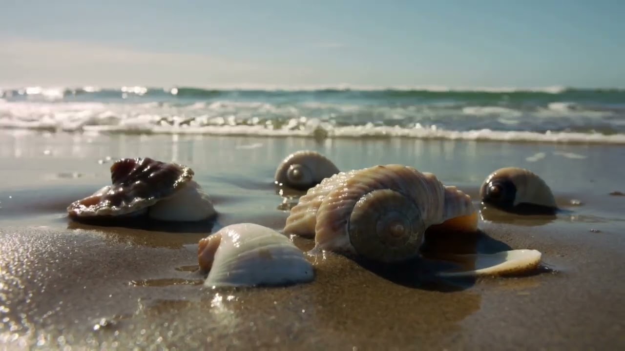 Beach Shells | Gentle Ocean Video
