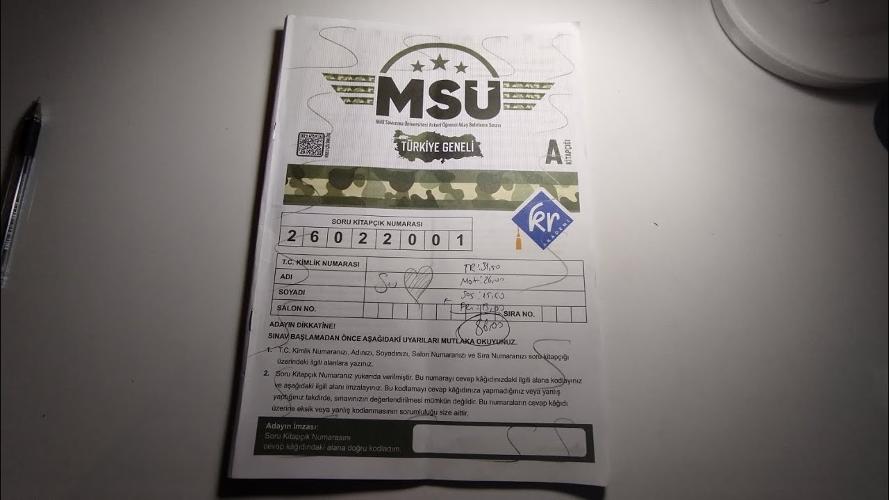 MSU PROVASI TYT DENEME SONUCUM(kr) #yks #tyt 