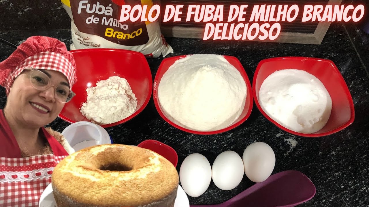 ✅Bolo fubá milho branco✅