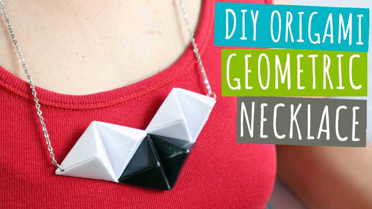 DIY Origami Geometric Necklace | DIY Jewelry | Handmade Necklace