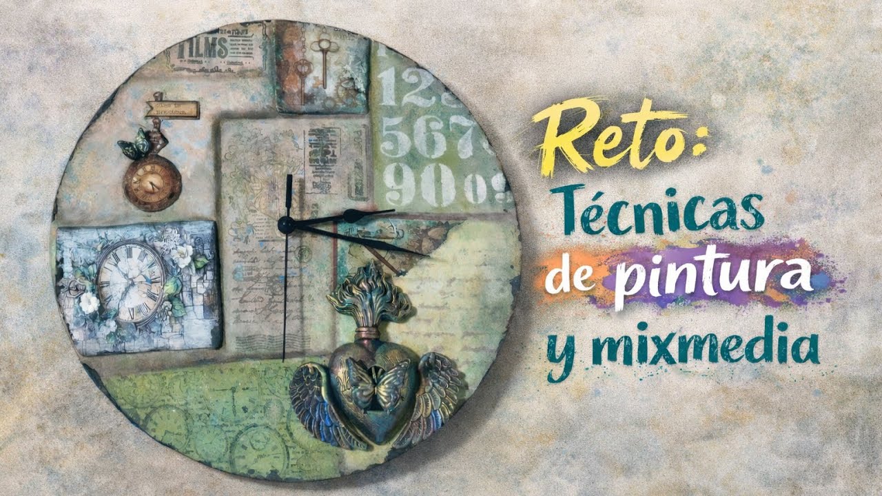 Reto Técnica de pintura, Stencil Mix media 
