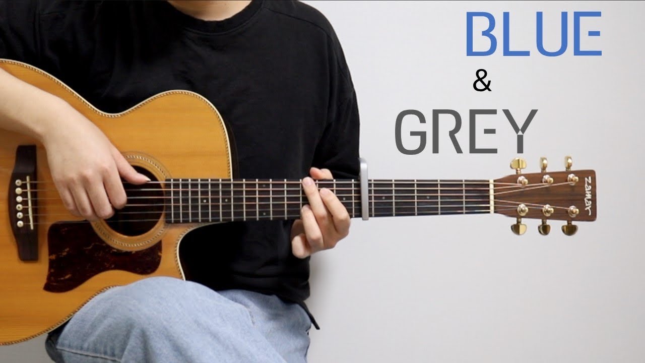 Blue & Grey - 방탄소년단 [BTS] | Guitar Cover, Easy Chords | 기타커버, 쉬운코드, 코드악보