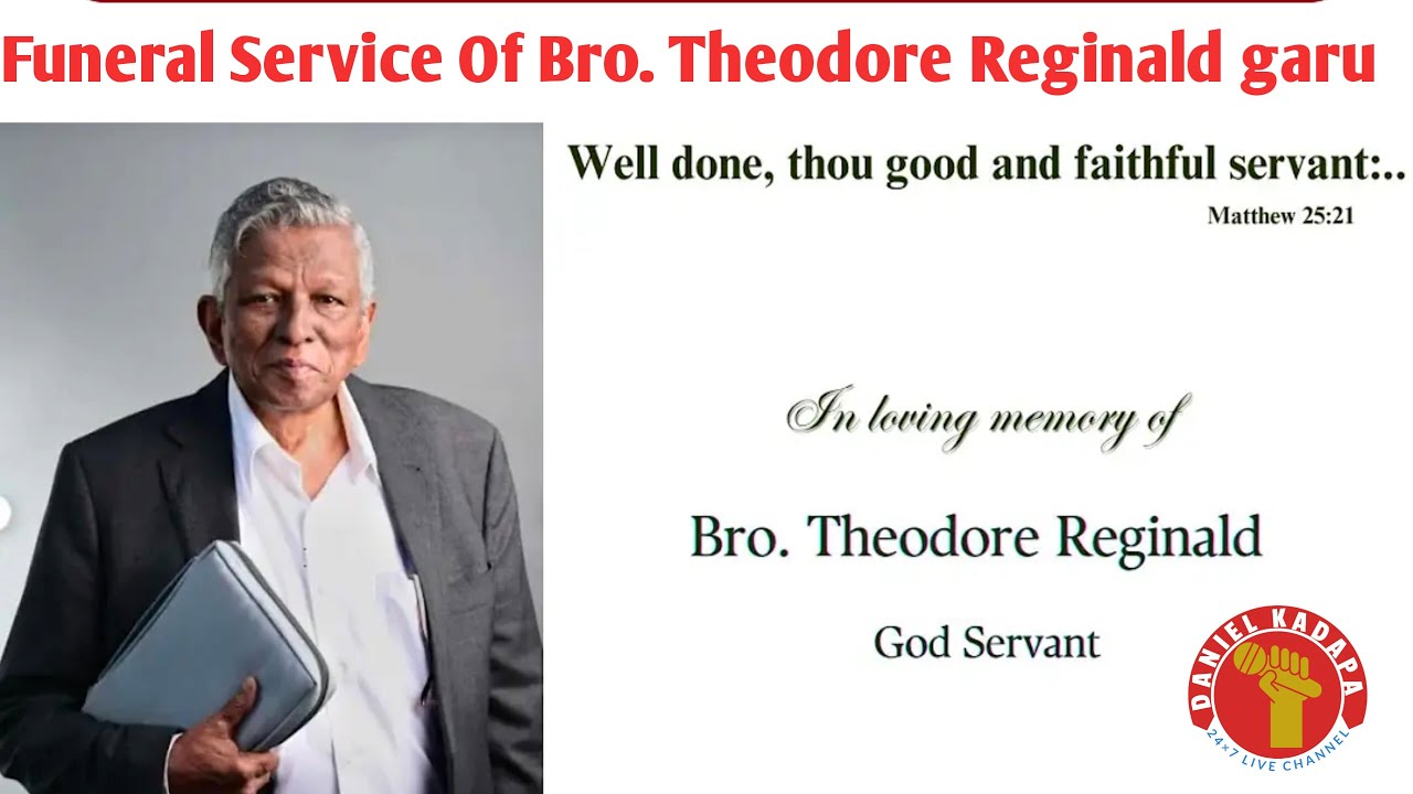 Funeral Service Of Bro. Theodore Reginald garu GS | Jehovah Shammah Chennai