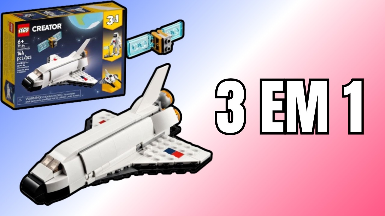 😱 3 BRINQUEDOS EM 1! LEGO Creator 31134 Ônibus Espacial é Bom?#lego #legocreator #brinquedos
