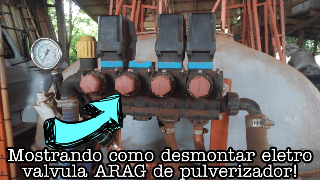 Como desmontar eletro válvula ARAG do pulverizador!