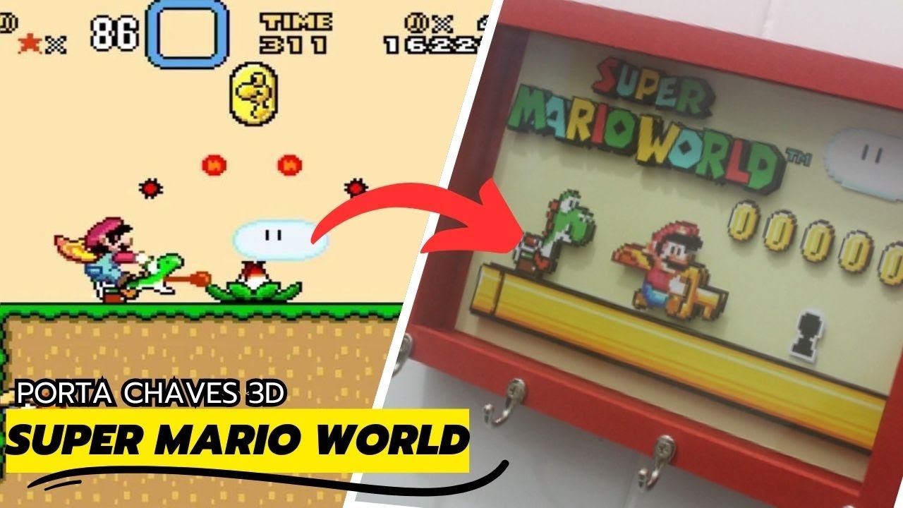 Como eu monto um  PORTA CHAVES 3D Super mario world!