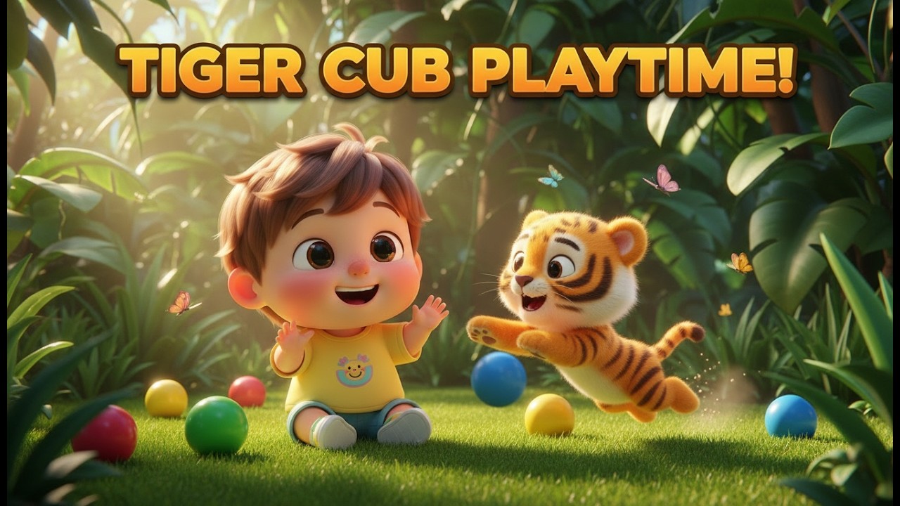 Tiger Cub Wants to Play – Nursery Rhyme, Animal Fun, and Playful Adventure