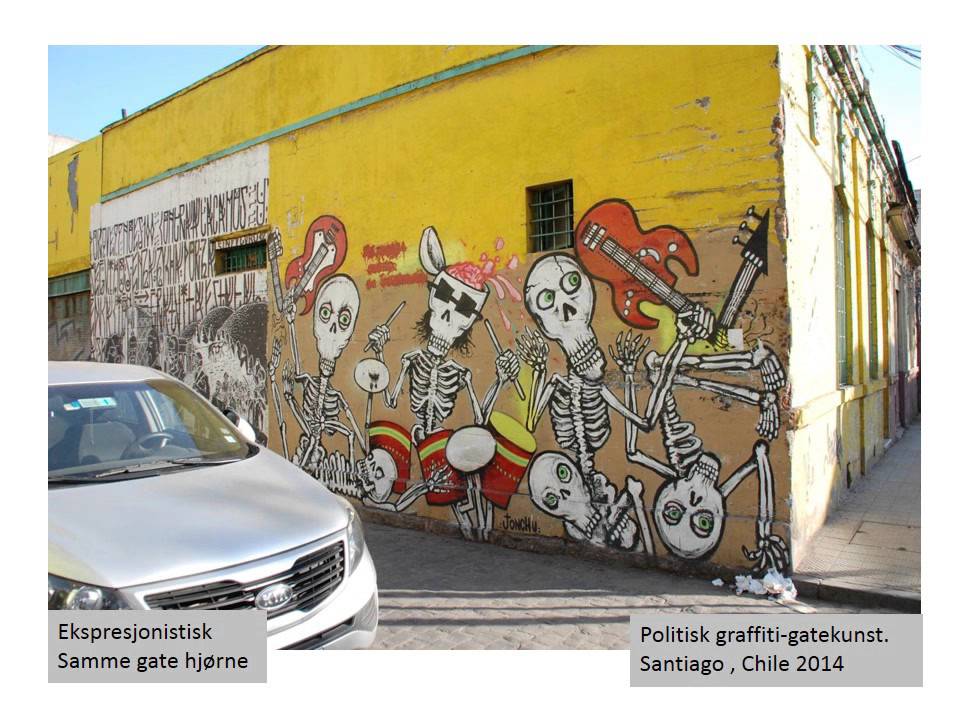 Graffiti, veggmalerier og gatekunst i Chile