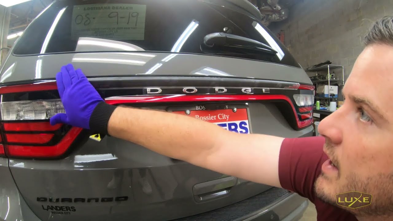 Руководство по установке наклеек на задние фонари Dodge Durango Racetrack 2014+