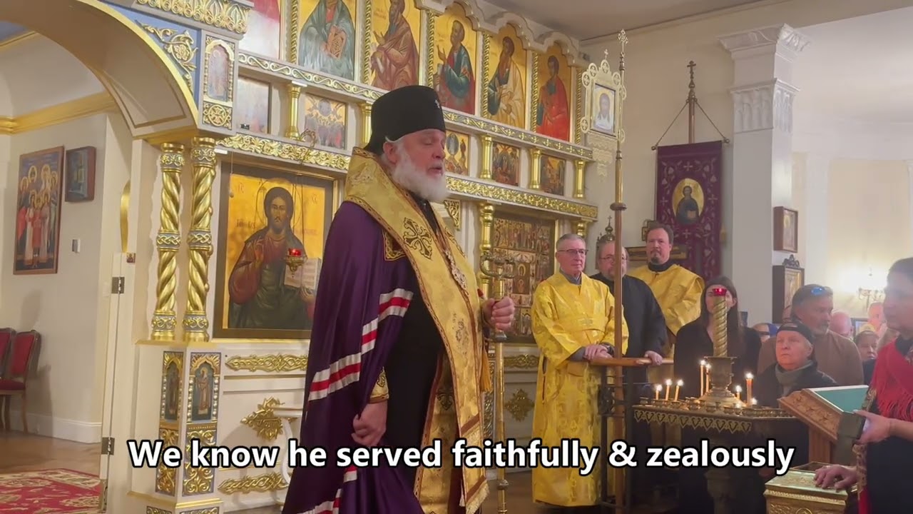 Funeral of Protodeacon Nicolas Mokhoff