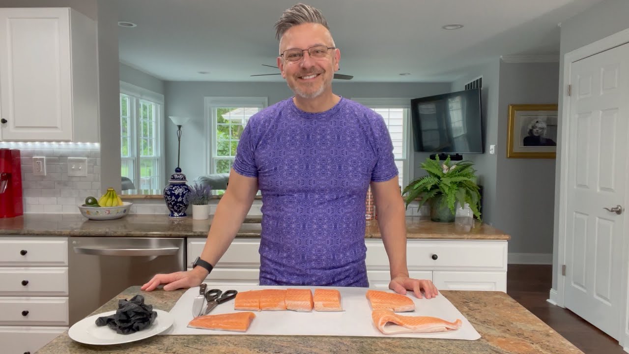 Cutting a Side of Salmon