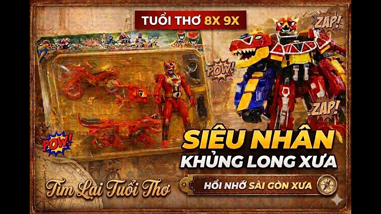 Tìm Lại Tuổi Thơ với Đồ Chơi Siêu Nhân Khủng Long Xưa