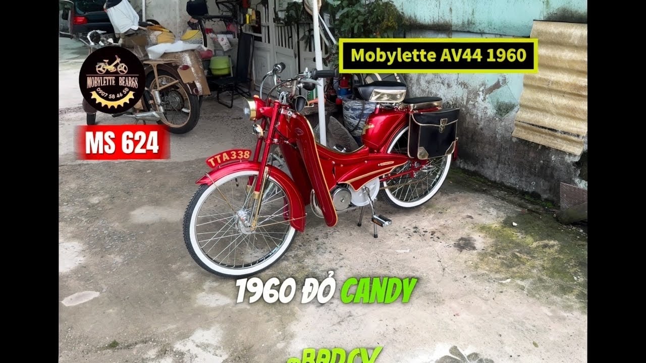 🇻🇳Mobylette AV44 1960 đỏ Candy huyền bí về với anh trai Nghệ An đã đặt trước☎️A.Hội 0907584658(zalo)