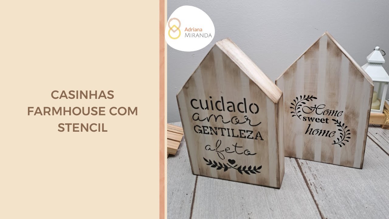 DIY - CASINHA FARMHOUSE COM STENCIL