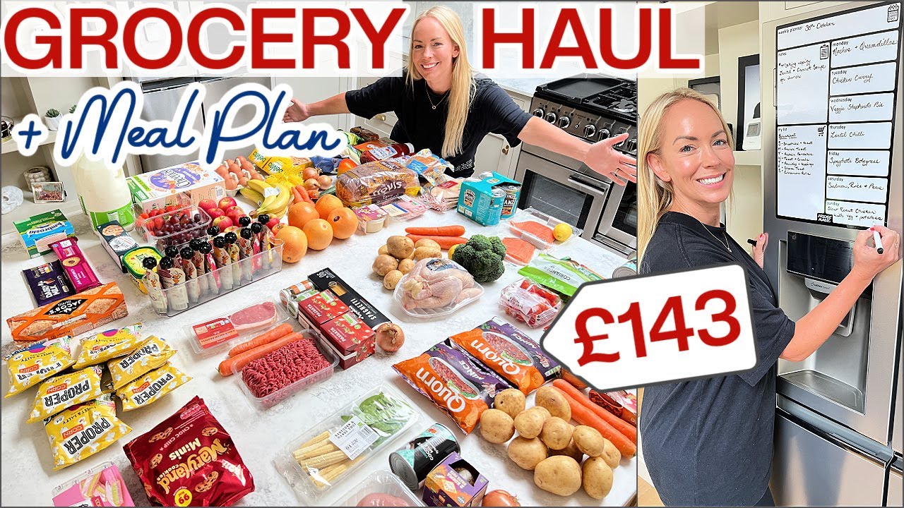 HUGE GROCERY HAUL + FAMILY OF 5 MEAL PLAN FOR THE WEEK  | Emily Norris
