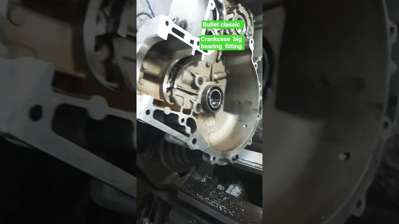Bullet classic big bearing fitting on Crankcase #shortvideo #bullet #engine #bearing #mechanical