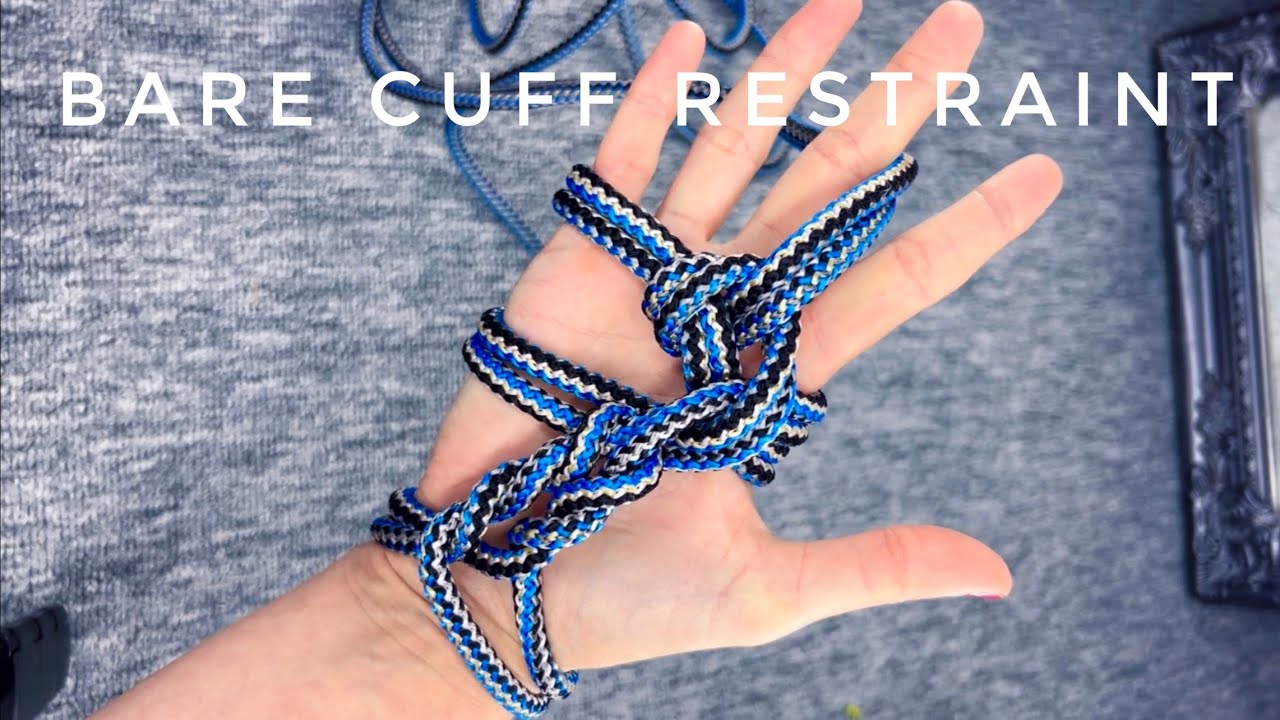 Exploring hands ties. Single column bare cuff - Shibari Decorative