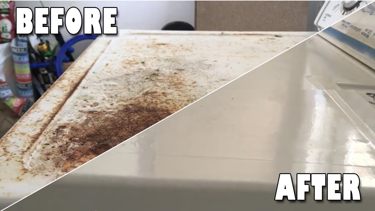 DIY Dryer Restoration, Cleaning and resurfacing a rusted dryer using Offical Orange