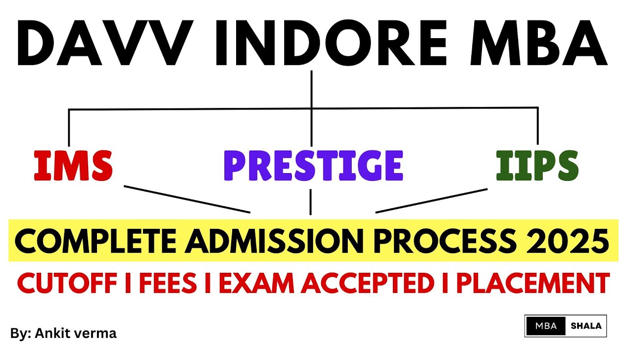 📢 DAVV Indore MBA Admission 2025 | IMS, Prestige, IIPS | Cutoff, Fees, Exams, Placements