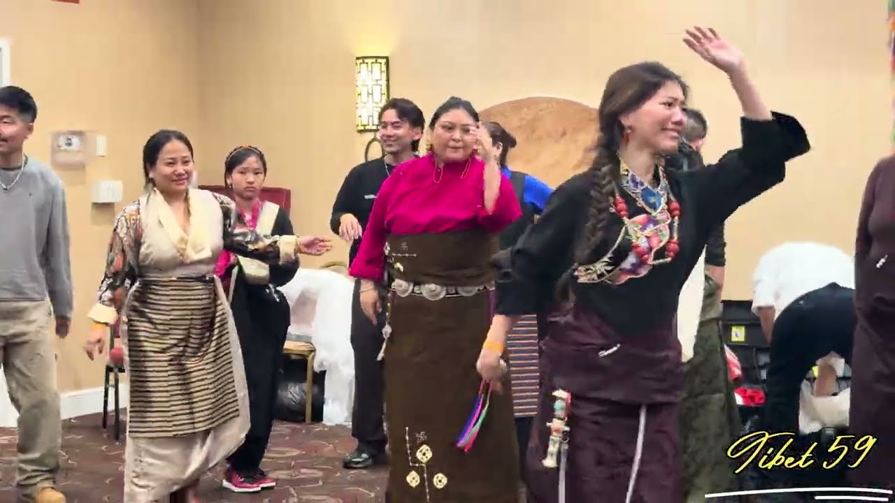 ལོ་གསར་ཚེས་གཅིག་ཉིན་གྱི་སྒོར་གཞས། Gorshey on 1st day Losar