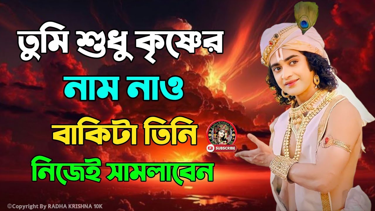তুমি শুধু কৃষ্ণের নাম নাও বাকিটা তিনি নিজেই সামলাবেন !! ভগবান শ্রীকৃষ্ণের অমূল্য বাণী !! Gita Saar 