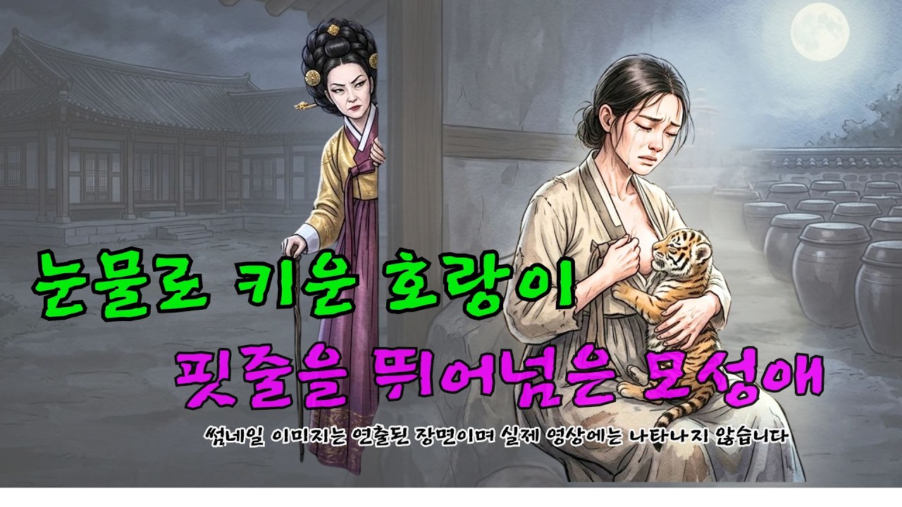 버림받은 며느리와 젖을 먹고 자란 호랑이의 기적같은 보은ㅣ옛날이야기 ㅣ민담 ㅣ오디오북ㅣ전설ㅣ설화 ㅣ야담