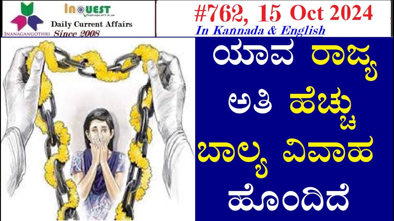 #CA762|15 Oct 2024 Current Affairs with MCQs|ಕನ್ನಡ English|ಪ್ರಜಾವಾಣಿ|Current Affairs in Kannada