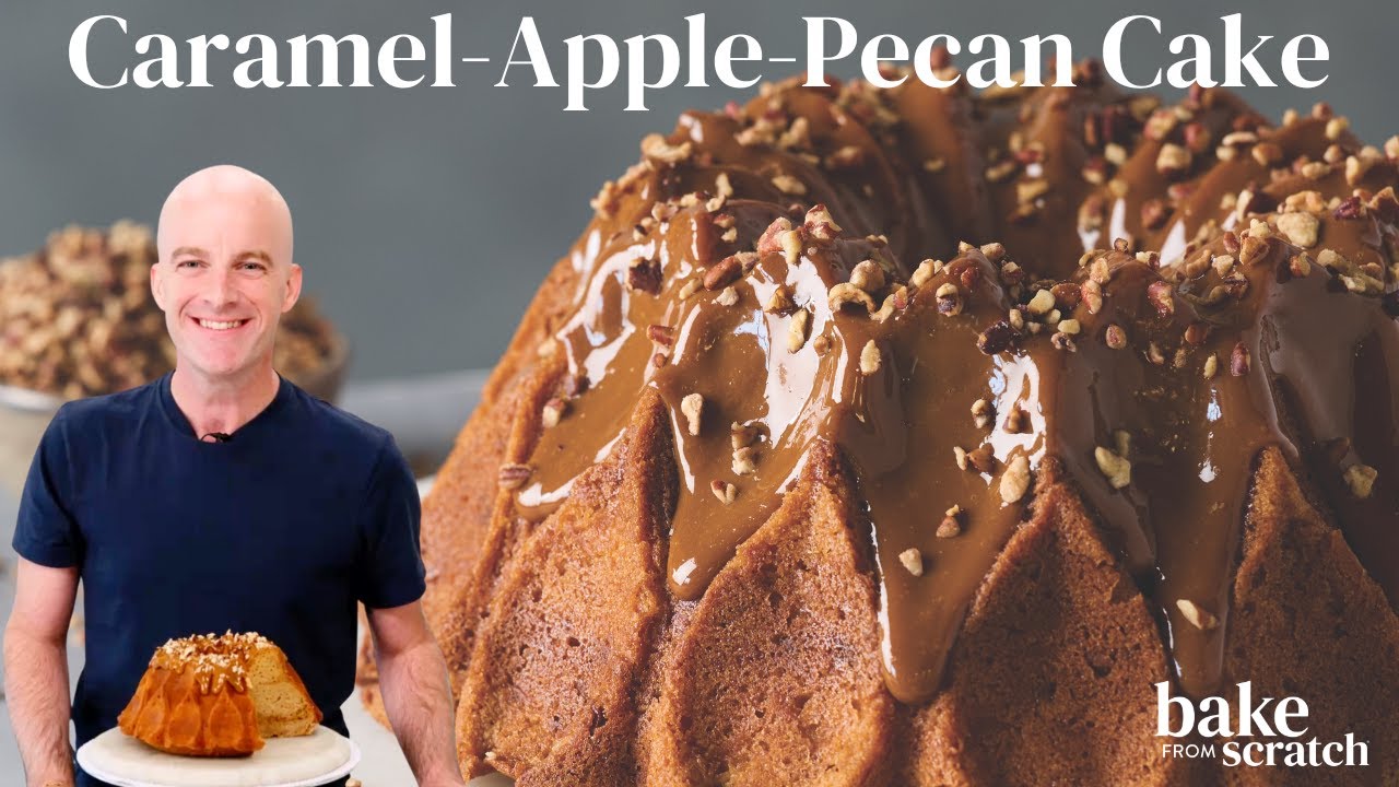 The BEST Autumn Cake Recipe | Caramel-Apple-Pecan Cake