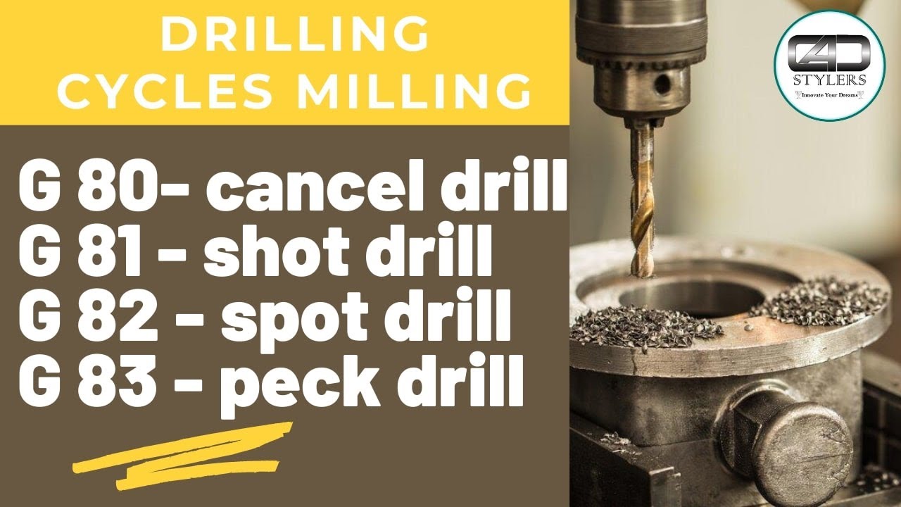 How to make Drilling cycle CNC Program with G16 II Drilling Cycle Milling G81 G82 G83 [CAD STYLERS]