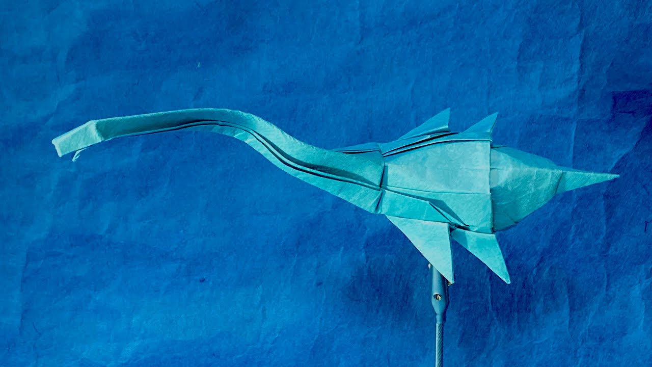 【Origami】Elasmosaurus How to fold 【折り紙】エラスモサウルスの折り方