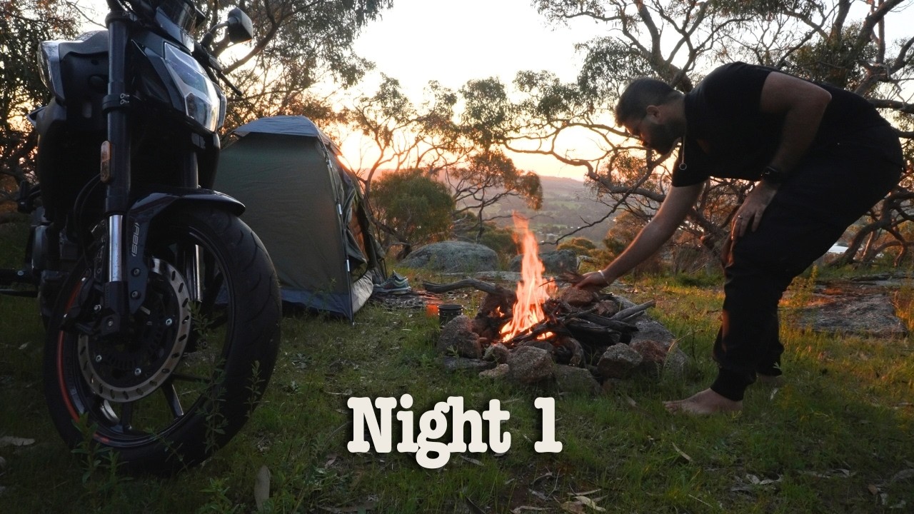 Solo Camping with My Motorcycle | Immersive Nature ASMR | Silent Adventure Vlog