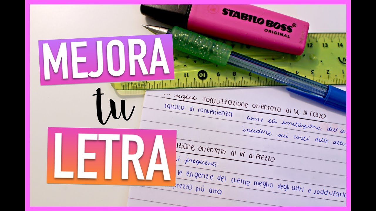 MEJORA TU LETRA: tips para escribir bonito y ordenado | Valeria Basurco