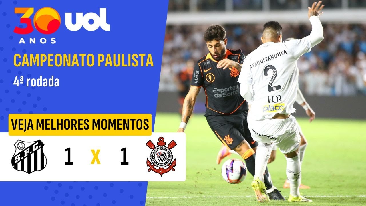GABIGOL MARCA NO FIM E SANTOS E CORINTHIANS EMPATAM NA VILA BELMIRO; VEJA MELHORES MOMENTOS