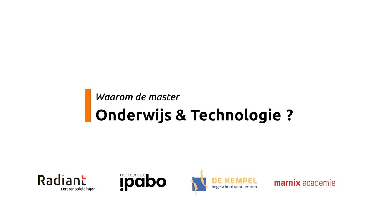 Waarom Master Onderwijs & Technologie?