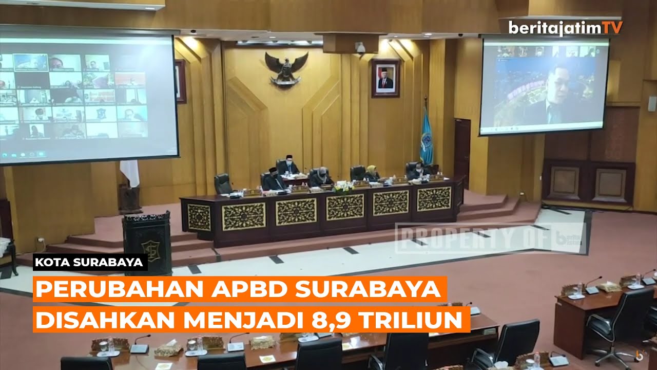 PERUBAHAN APBD SURABAYA DISAHKAN MENJADI 8,9 TRILIUN