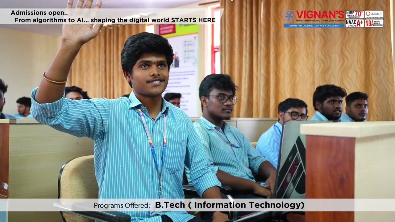 Admissions open for VFSTR IT 2K26 🚀 Join, learn, code, grow, and build your future in tech 💻 #vignan