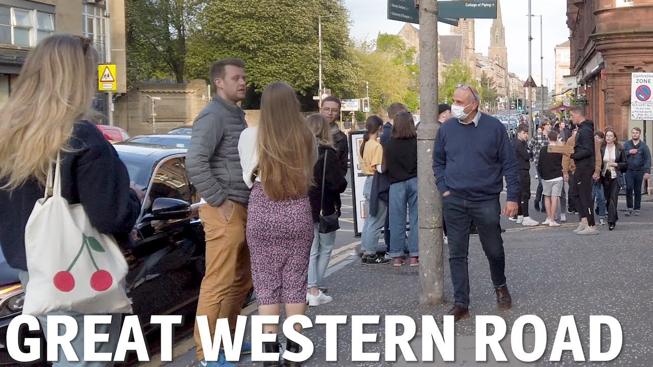An Evening Walk Along Great Western Road Glasgow | Scotland