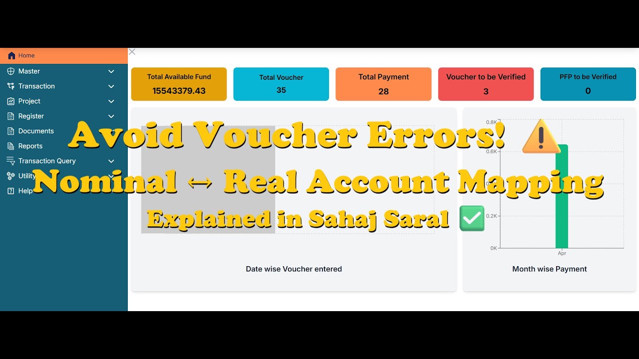 Nominal &harr; Real Account Mapping in Sahaj Saral | Complete Guide ✅