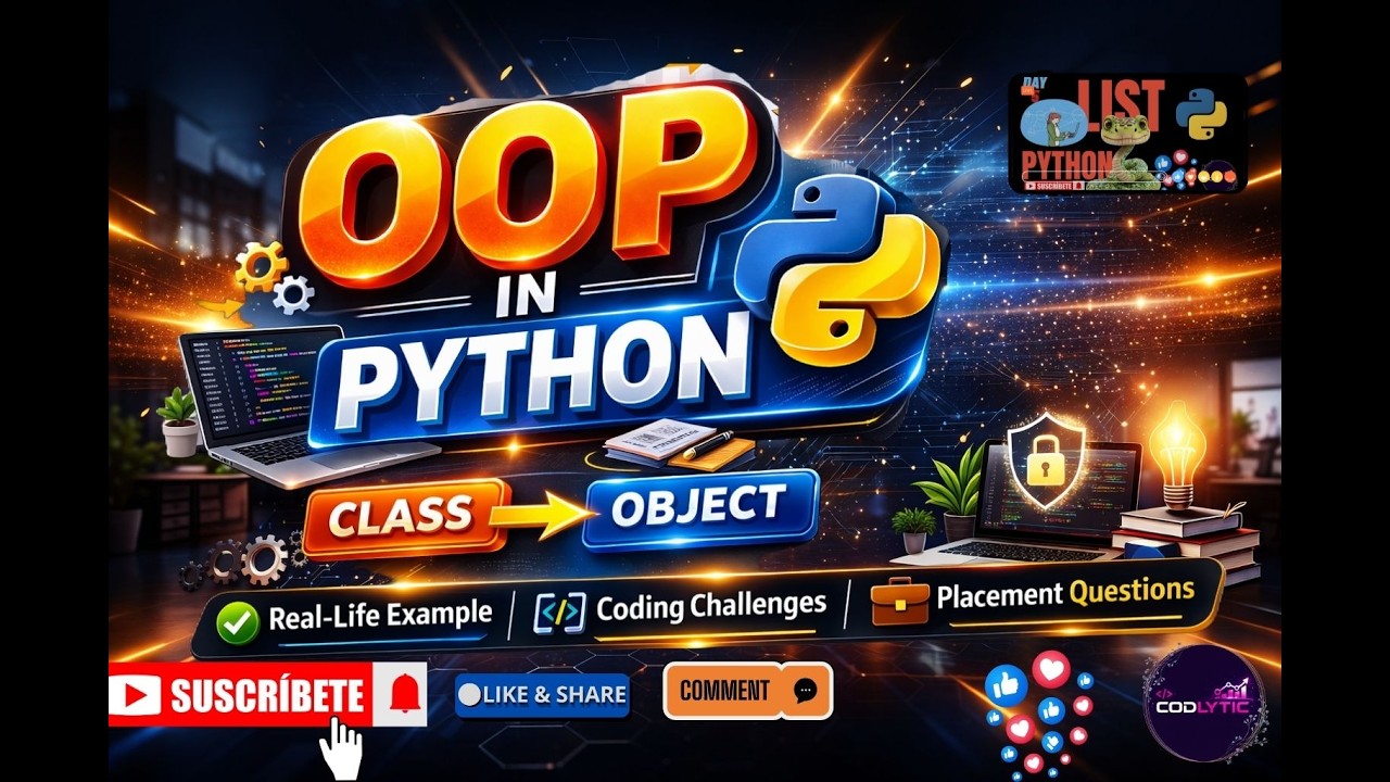 Python OOPs Class And Object  #PythonCore #Programming #Coding #CODLYTIC  #PythonTutorial