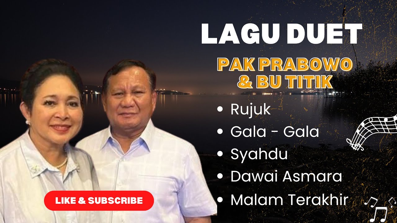 Lagu Duet Pak Prabowo dan Bu Titiek Full Album yang Bikin Terharu! ( AI COVER SONG )