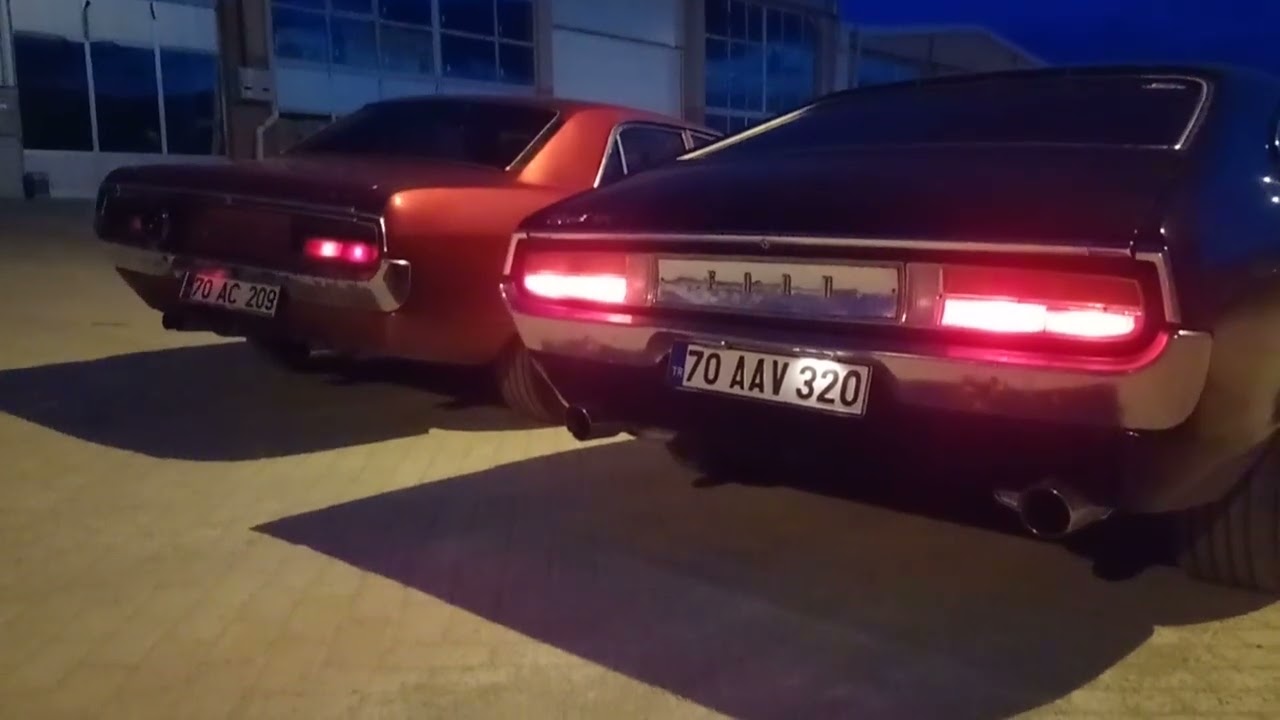 ford granada 2.6 sedan automatic and ford consul fastback 2.8 colegne v6 exaust sound