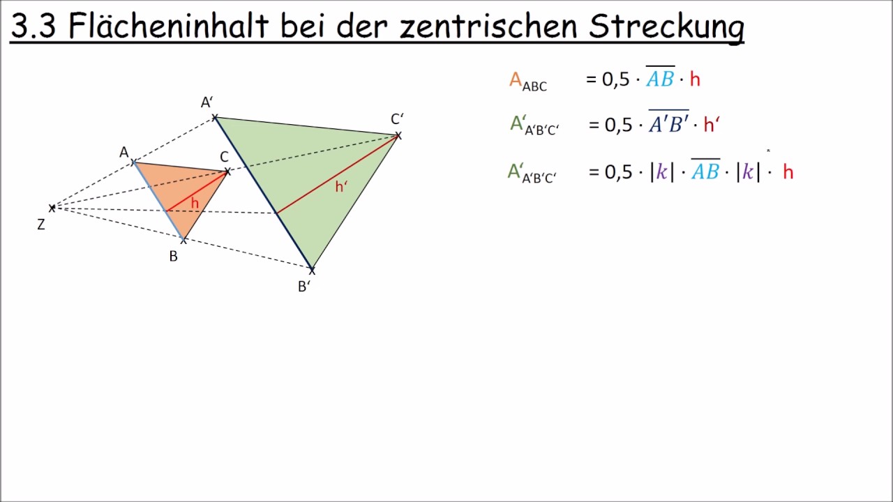 3.3 Flächeninhalt bei der zentrischen Streckung